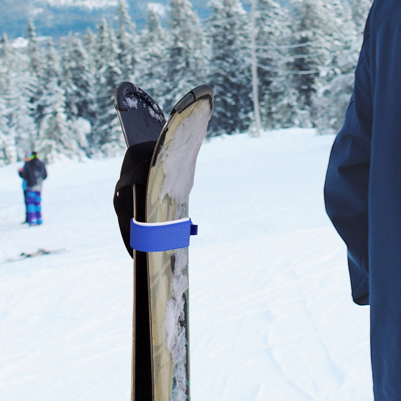 Correias de nylon para fixação do esqui, banda de esqui ao ar livre, banda para snowboard, suprimentos, 4 pcs