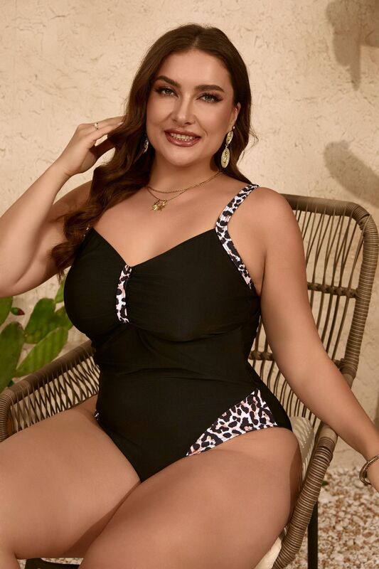 Сексуальное бикини большого размера 5XL, купальник с вырезами, Женский комплект бикини 2024, купальный костюм, пляжная одежда, увеличивающая вес