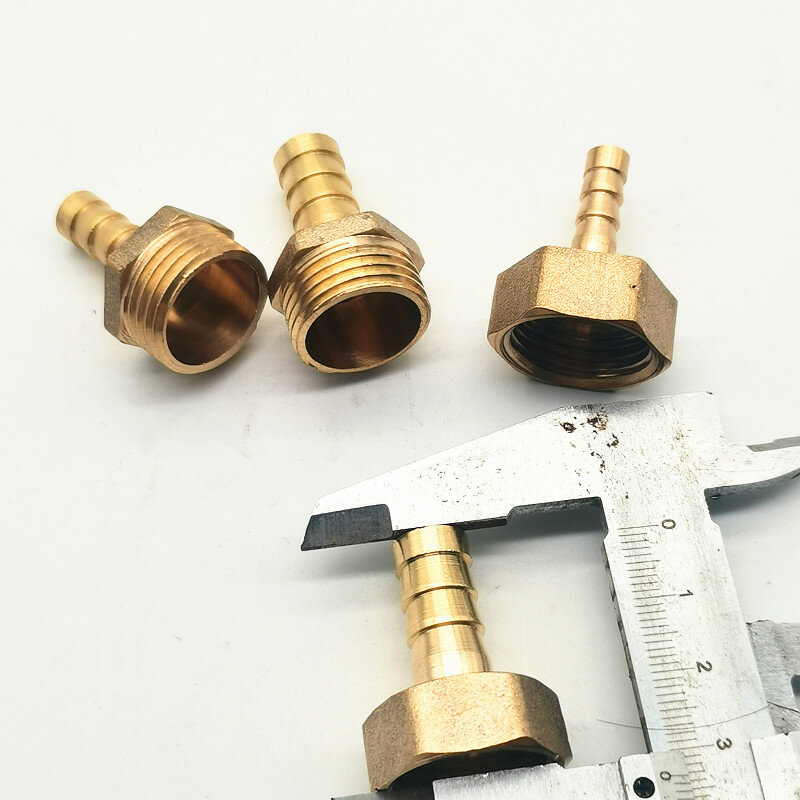 Accesorio de manguera de latón de 4mm, 6mm, 8mm, 10mm, 19mm, cola de lengüeta de 1/8 ", 1/4", 1/2 ", 3/8", rosca hembra BSP, adaptador de acoplador de unión de conector de cobre