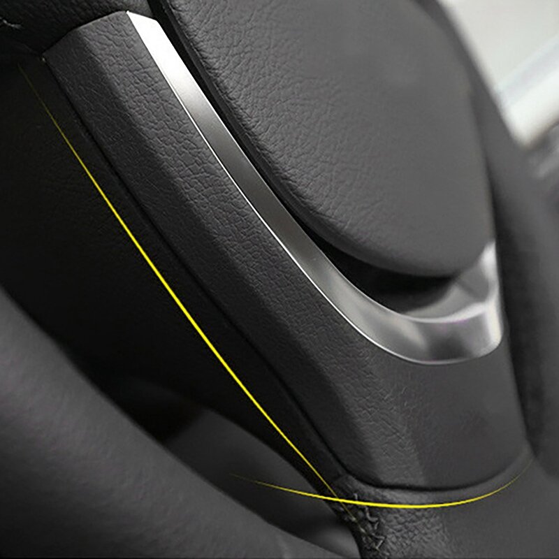 Tira de embellecedor inferior cromada para volante de coche, cubierta protectora de repuesto para BMW serie 5, 7, F10, F01, F02