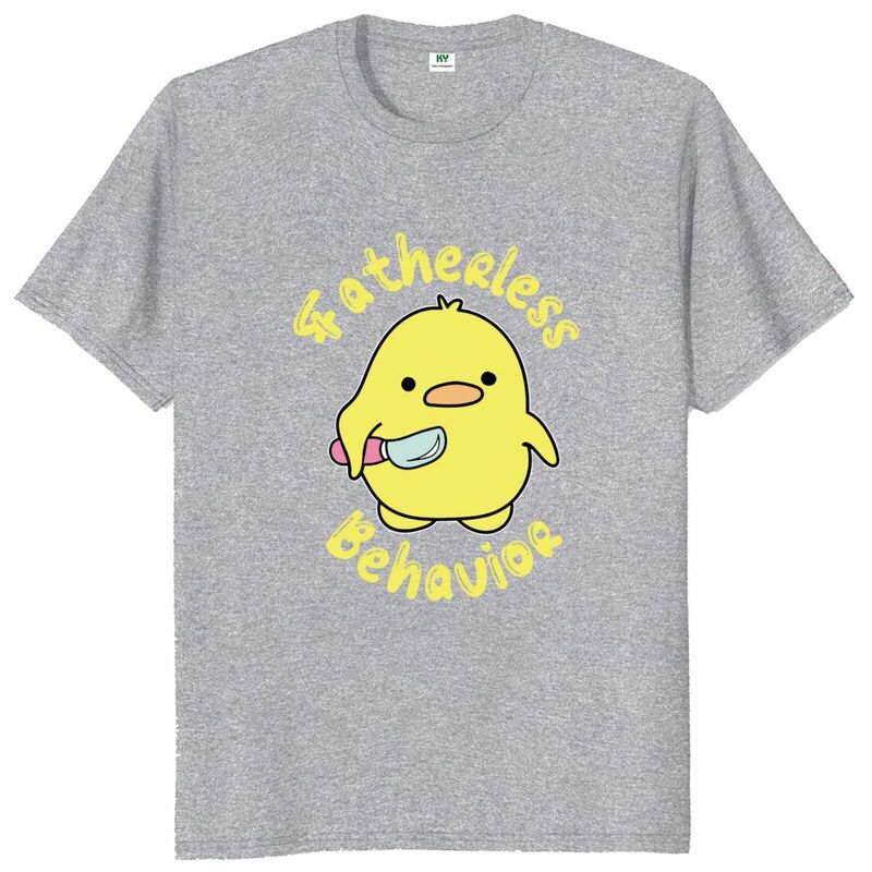 Vaderloos Gedrag T-Shirt Schattige Eend Humor Cadeau Korte Mouw 100% Katoen Zachte Unisex O-hals T-Shirt Tops Eu Maat