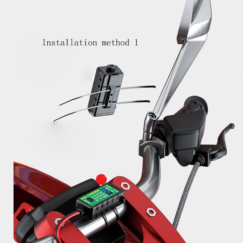 12V 24V Motocicleta QC3.0 PD Tipo C Carregador SAE para adaptador USB com voltímetro e interruptor ON/OFF para Smart Phone GPS