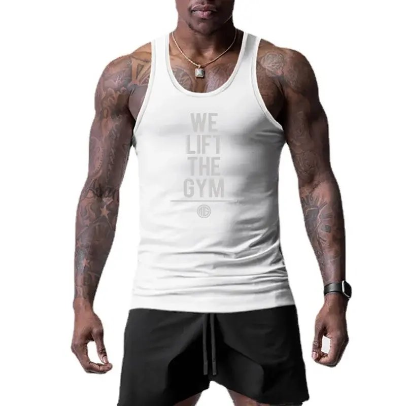 Herrenmode Sommer Tank Top Fitness Muskel Sport Sport Weste koreanische schlanke atmungsaktive Workout schnell trocknen ärmellose Unterhemden