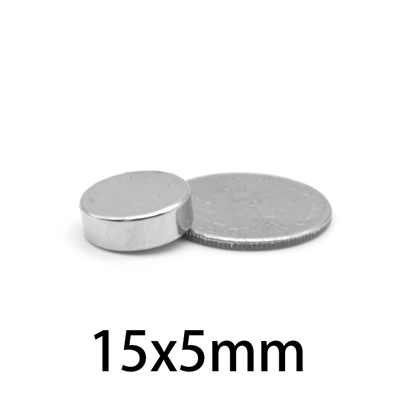 2/5/10/20/50PCS 15x5 Round Powerful Strong Magnetic Magnets 15mm X 5mm Permanent Neodymium Magnet 15x5mm Disc Search Magnet 15*5