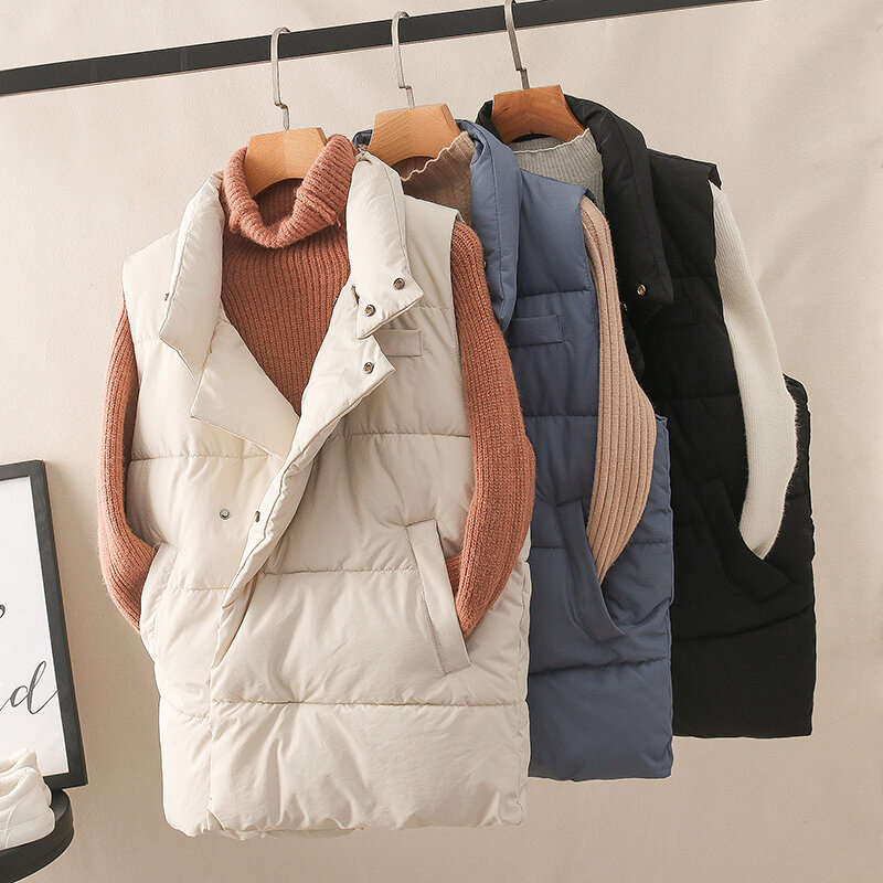 BP84581-Chaleco cálido para mujer, ropa de abrigo informal, a la moda, para otoño e invierno, venta al por mayor, novedad de 2019