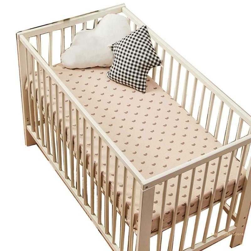 Y4UD Fitted Bassinet Sheet Soft Fitted Sheet for Cradles Basket Pad Fitted Sheets Changing Mat Cover Crib Bed Protectors
