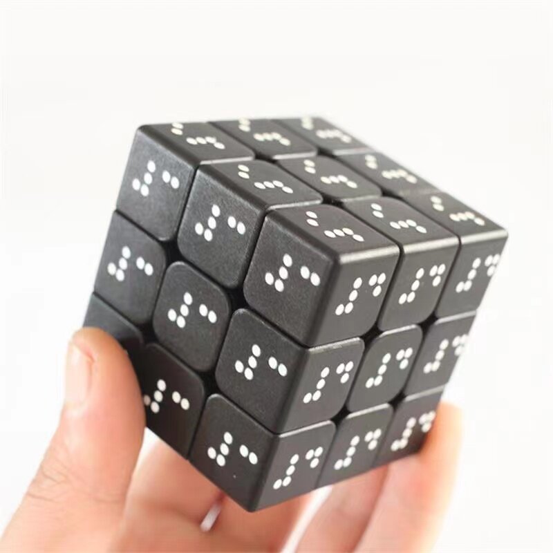 클래식 블라인드 릴리프 매직 큐브 퍼즐, 어린이 교육 장난감, 3x3x3