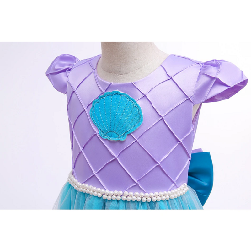 Disfraz de sirena de Disney para niñas, traje con luz Led, tutú de sirena, vestidos de princesa Ariel, regalos de cumpleaños, fiesta de Halloween