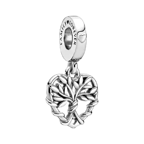 Breloques pendentif arbre de vie vert en argent regardé 925 pour bracelet Pandora original, collier de perles, bijoux féminins à bricoler soi-même