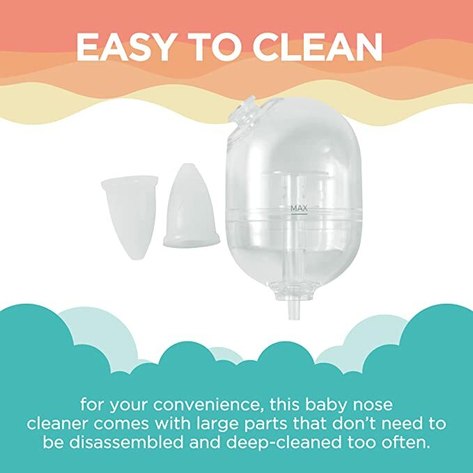 Baby Nasal Aspirator Electric Nose Cleaner with Built-In Music & Night Light Rechargeable Nose Booger Sucker for Infants Babies
