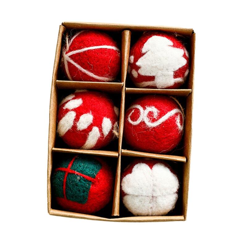 Felted Ball Christmas Decor, Christmas Baubles Bulk, Party Supplies, Christmas Felt Ball Tree Ornaments for Celebration Party