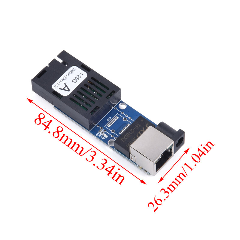1 para Mini optyczny Media konwerter światłowód gigabitowy 10/100/1000Mbps w trybie pojedynczym 3Km UPC/APC SC-Port