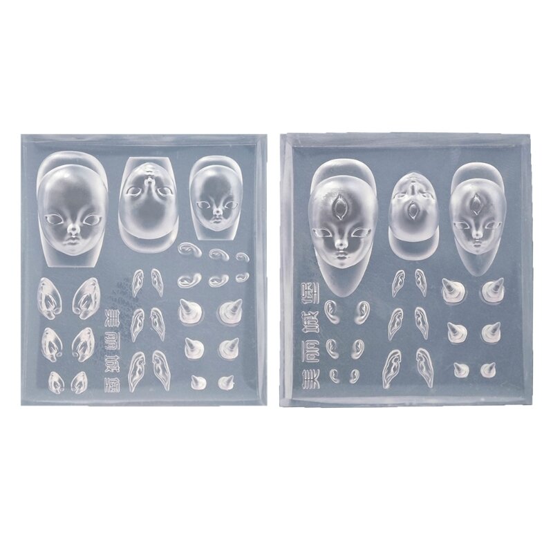Devil Horns Stamping Art Molds Silicone Stamps Elf DIY Art Mould DIY Art Tools for Nail Decorations