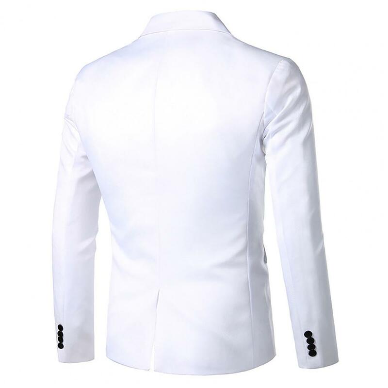 Stilvolle Anzug Jacke Revers Oberbekleidung Lose Kontrast Farbe Anzug Mantel Männer Blazer Anzug Mantel