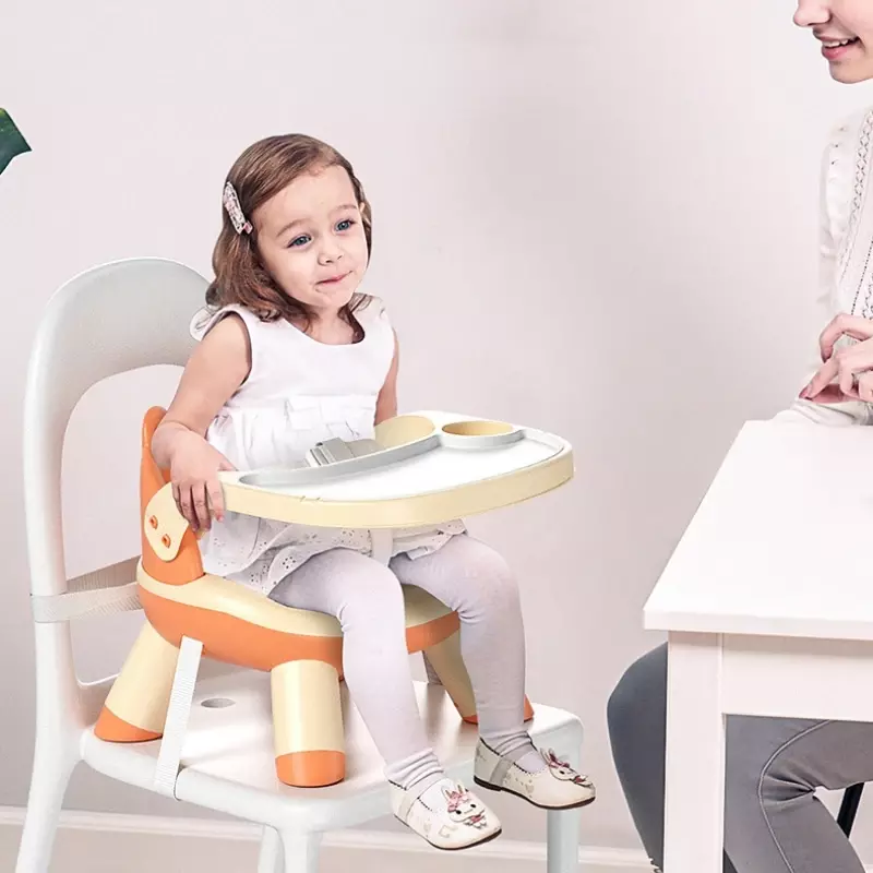 Silla de comedor multifuncional para niños, asiento con respaldo, dibujos animados, se puede elevar, hogar, bebé, coche, puede hacer sonidos