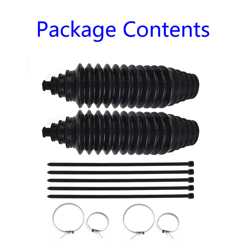 Ilicone-Kit de dirección y bridas para cables, piezas duraderas, bota de piñón de polaina Universal + abrazaderas de 23x6cm, 9,06 estante de "x 2,36", color negro