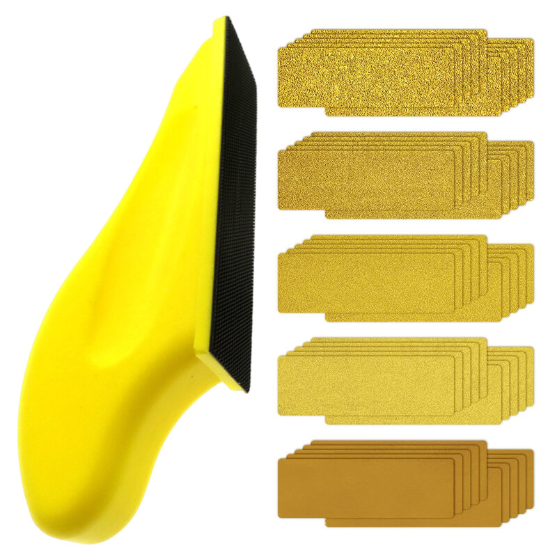 Crafts Micro Sander Kit Hook And Loop Detail Corner Woodworking Polishing With 70 Sandpaper Mini Finishing 40 60 80 120 180 Grit
