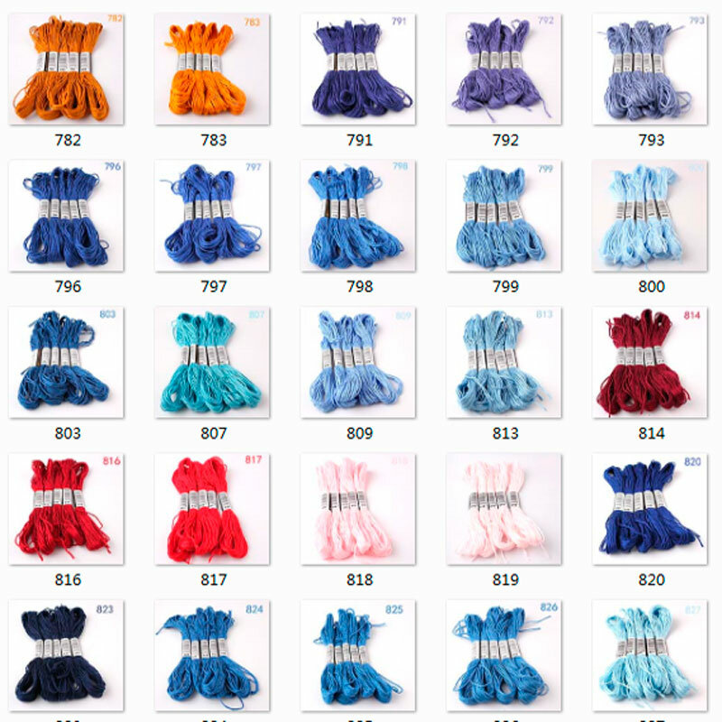 クロスステッチ刺繍糸,縫製用カラー,すべての色,447,772, 938ユニット