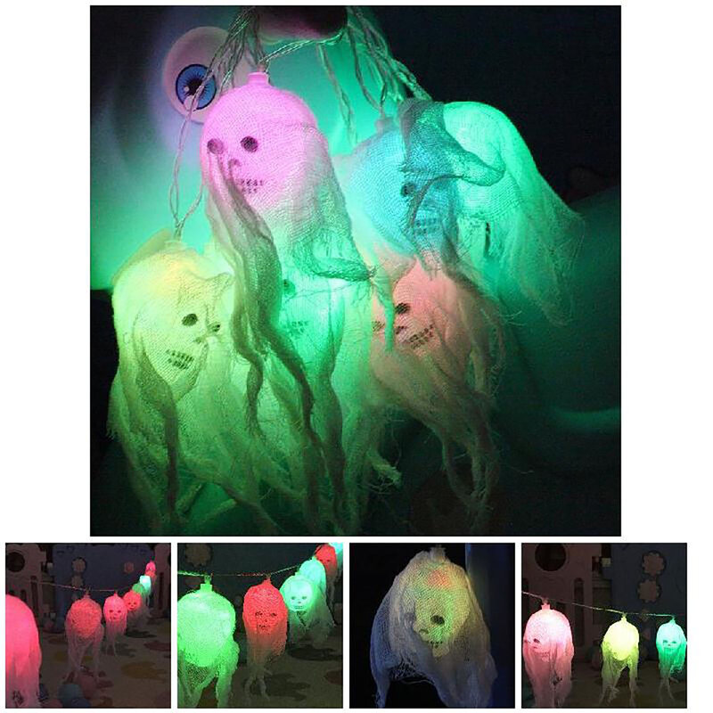 Guirnalda de luces multifunción para decoración de Halloween, accesorio colgante para amigo, familia, vecino, regalo, gran oferta