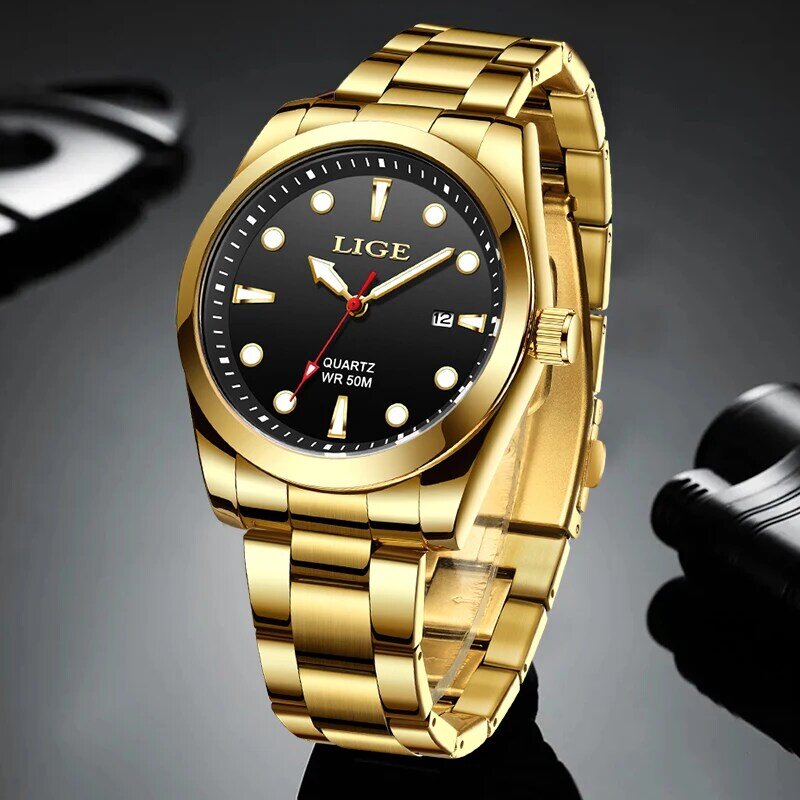 LIGE Fashion Business Diver Watch Men Top Brand Luxury Military Sports cronografo al quarzo orologi da polso orologio Casual impermeabile