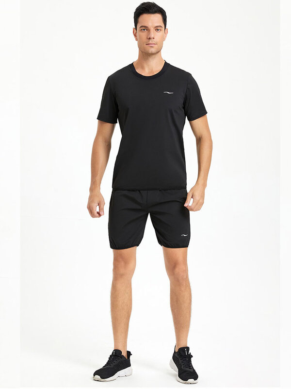 Sauna Sweat Suits Shirt Shorts Waist Trainer for Men Compression Vest Workout Gym Clothes Sweat Enhancer Short Sleeve Jacket