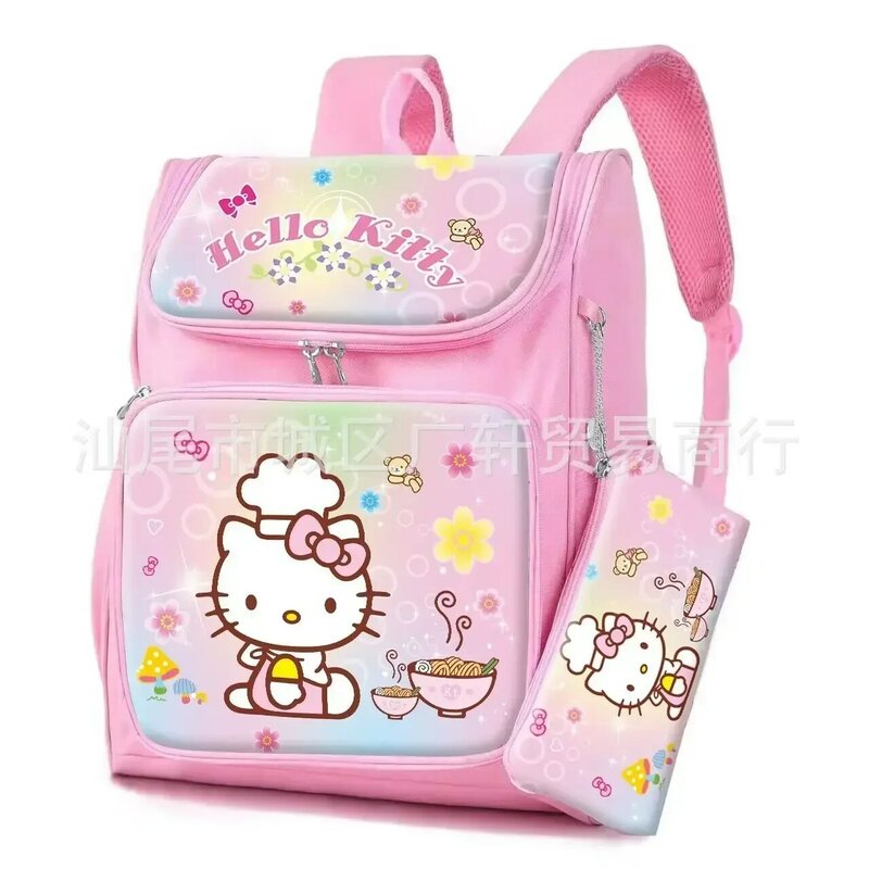 Детский рюкзак Sanrio, Hello Kitty Melody Kulomi, мультяшная Милая оригинальная школьная сумка большой вместимости для девочек