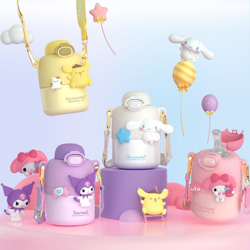 Sanrio Cinnamoroll moja melodia 316 kubek termiczny ze stali nierdzewnej Kuromi Hello Kitty butelka wody dzieci na zewnątrz puchar zabawki