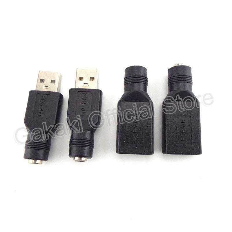 DIY Connector 5.5*2.1mm DC Female Power Jack To USB 2.0 Type A Male Plug Jack Socket 5V DC Power Plugs Adapter Laptop
