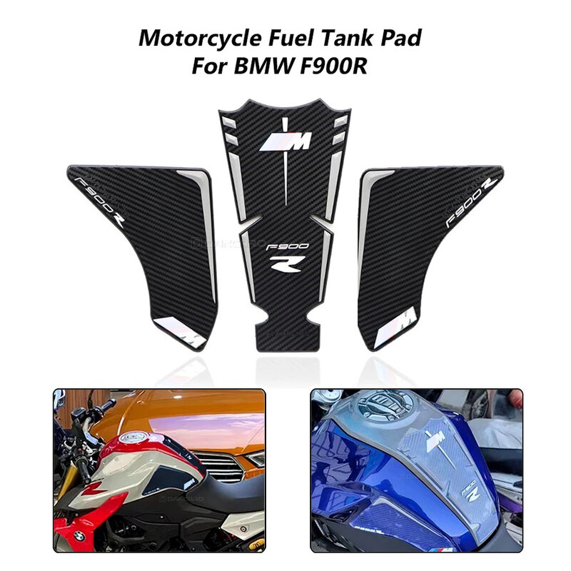 Pegatinas de almohadilla de tanque de combustible de motocicleta, accesorios de decoración de cubierta de tanque de combustible 3D para BMW F900R 2021 2022