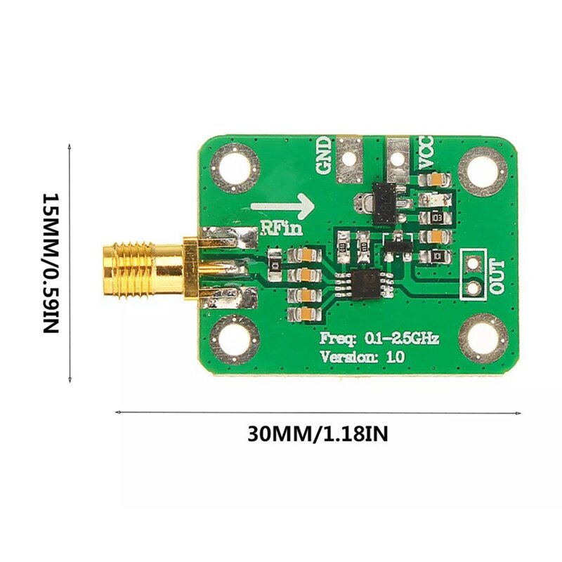 BAAY-RF Power Moudle Meter, detecção logarítmica, detector largo, AD8313, 2 pcs
