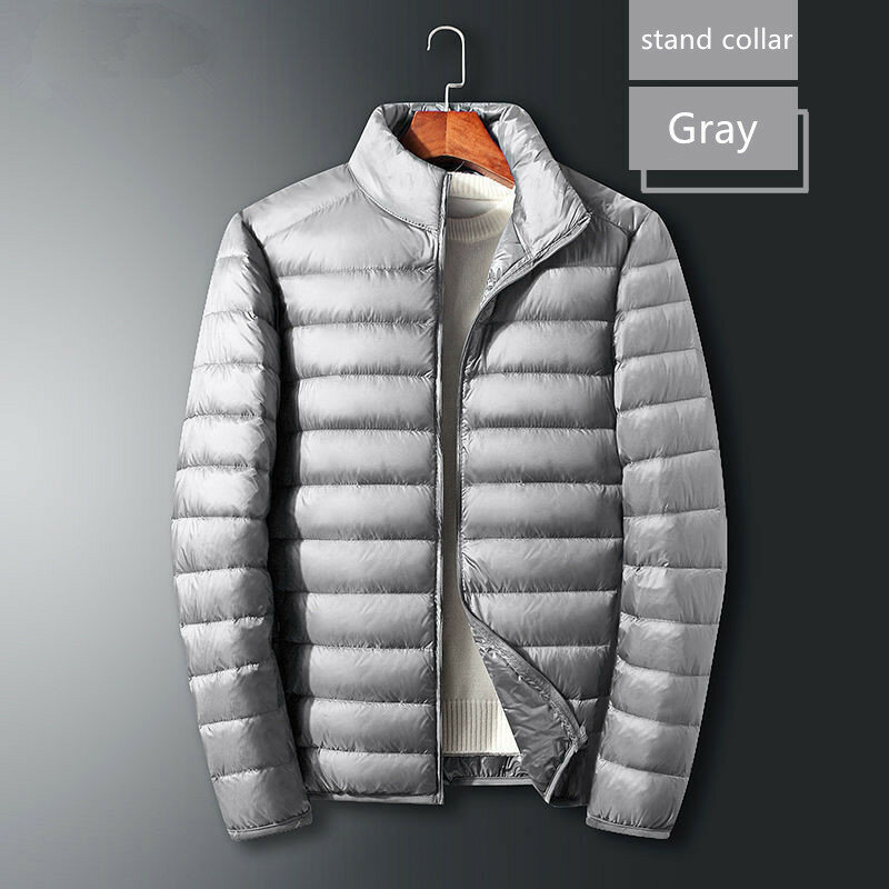 Men's Winter Slim Down Jacket Fashionable Warm Foldable Waterproof Windproof Breathable Outerwear Plus Size Men Hoodie Jacket