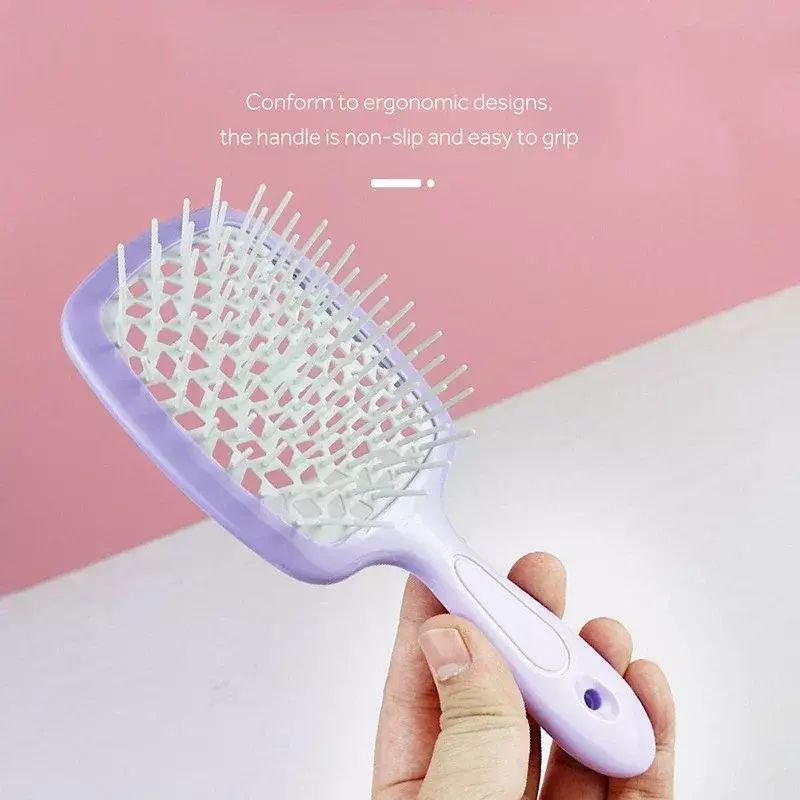 Wide Teeth Air Cushion Combs Women Detangling Scalp Massage Hair Comb Hair Brush Hollowing Out Home Salon DIY Hairdressing Tools