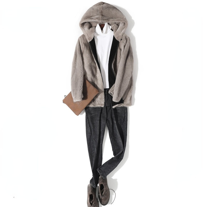 Tcyeek-メンズ本物の毛皮のジャケット,暖かい冬の毛皮のコート,本物の毛皮のコート,カジュアルなダブルデザイン