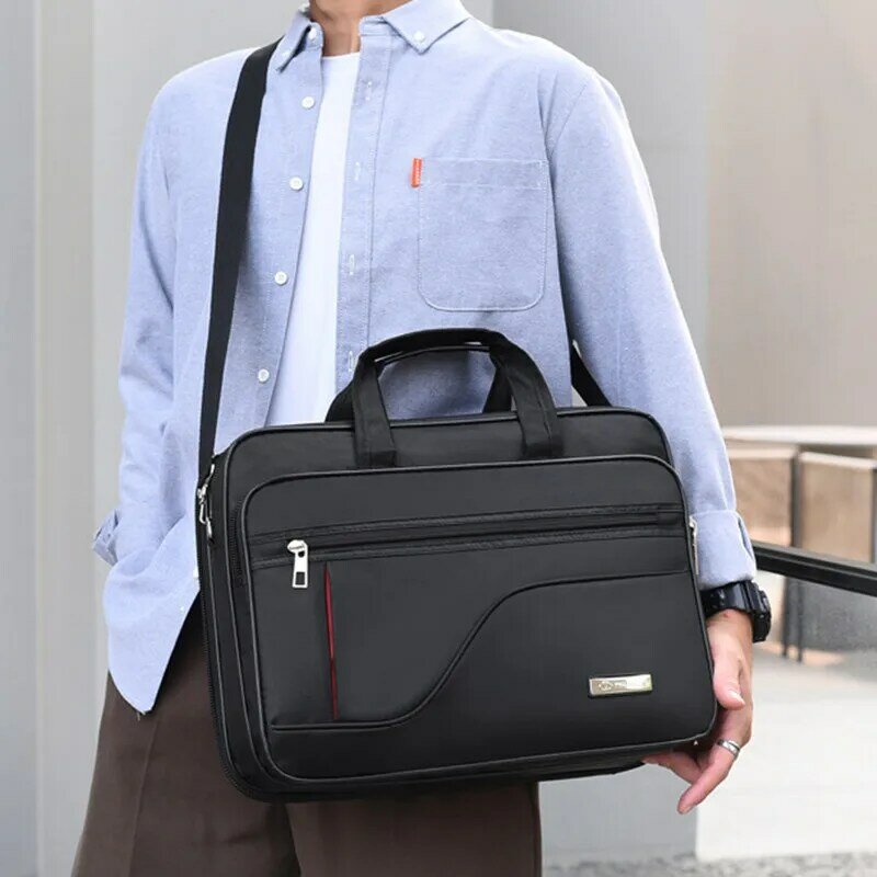 Nuova valigetta da uomo d'affari borsa per Laptop da 15.6 "borsa a tracolla di grande capacità borsa a tracolla maschile di moda