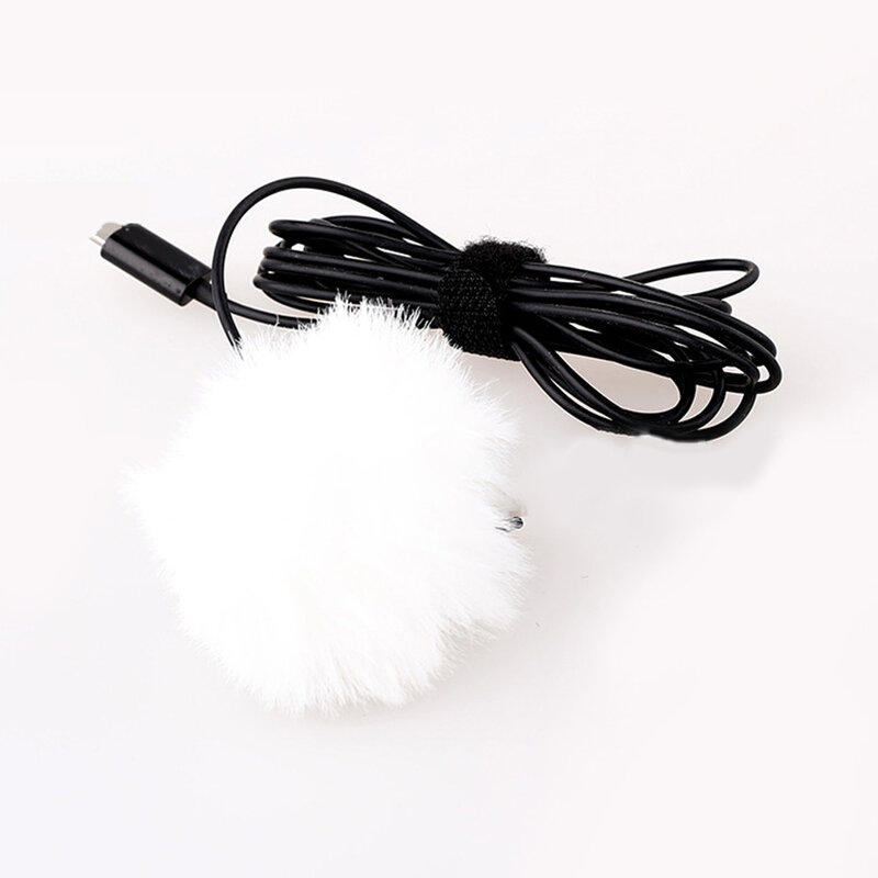 Microphone Windproof Fur Cover Collar Clip Microphone Cover Clip-On Microphone For 5mm-10mm Microphone Fur Wind Cover