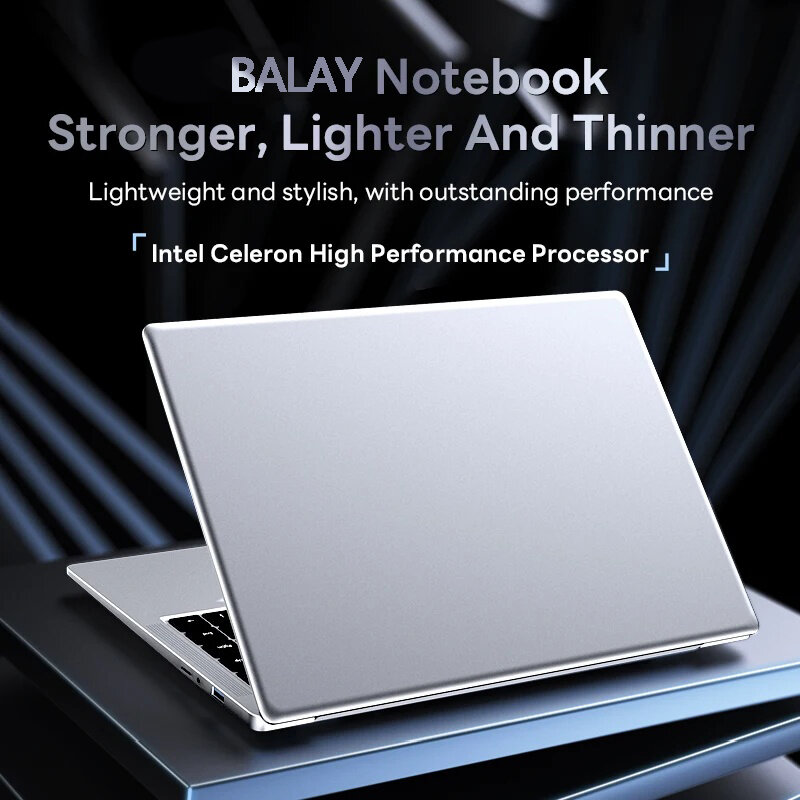 Laptop 14 inci Intel Celeron N4000 6GB DDR4, SSD 2TB 2.6 GHz 180 ° lipat 3850 mAH PC layar 1366*768 Wifi6 Komputer Gaming ramping