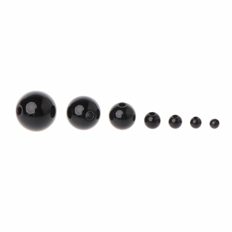Perles sécurité noires pour yeux poupée, 100 pièces, 3-12mm, perles à coudre pour bricolage, ours, jouets en peluche,