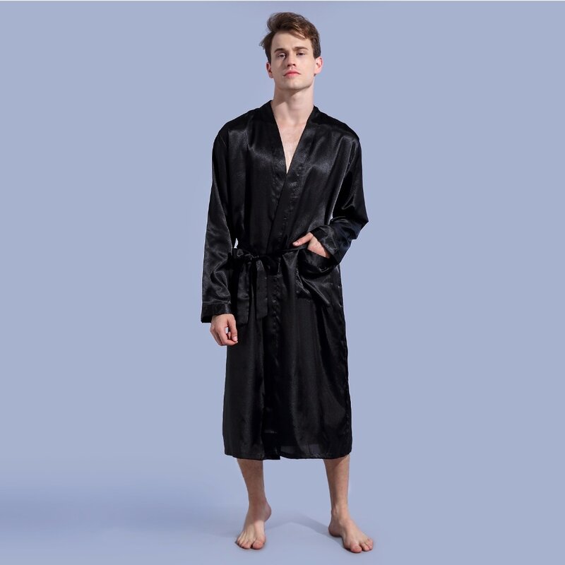 Халат для жениха, Эмуляция шелка, мягкая искусственная ночная рубашка для мужчин, кимоно с индивидуальным именем и датой, персонализированная для свадебной вечеринки