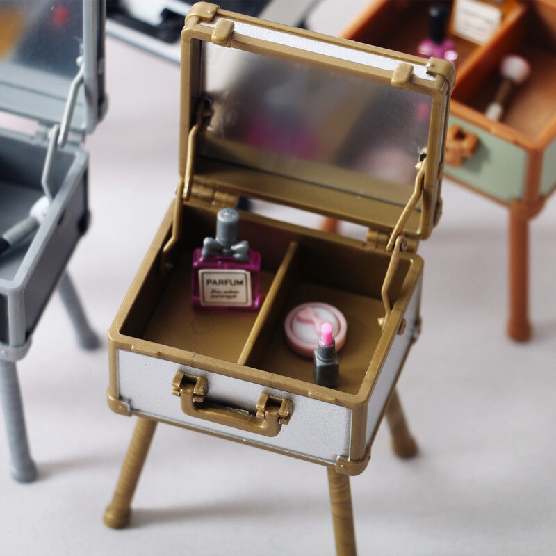 1:12 Poppenhuis Miniture Cosmetische Case Model Slaapkamer Decoratie Accessoires Miniatuur Poppenhuis Kinderkamer Speelgoed