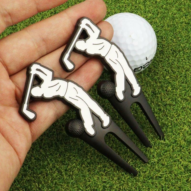 Golf Divot Tool Golf Hat Clip Ball Marker Creative Golf Ball Marker Repair Tool Metal Green Tool Przenośne akcesoria golfowe