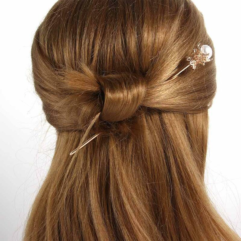 2021 New Women Vintage Pearl Chinese Style Headwear Hair Accessories Hairpin Hair Clip Hair Sticks