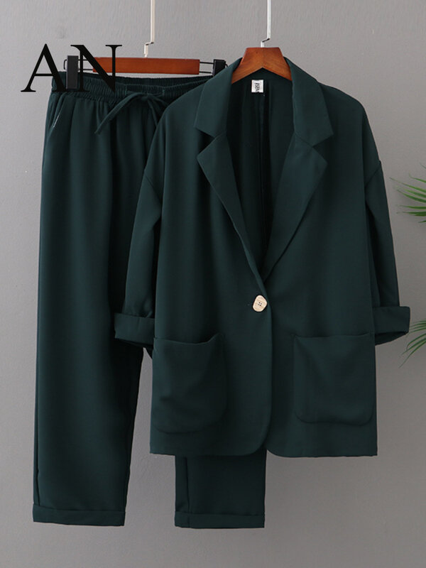 女性用スリーピースリネンセット,ルーズフィット,長袖,春と夏用,ツーピース薄手のコート