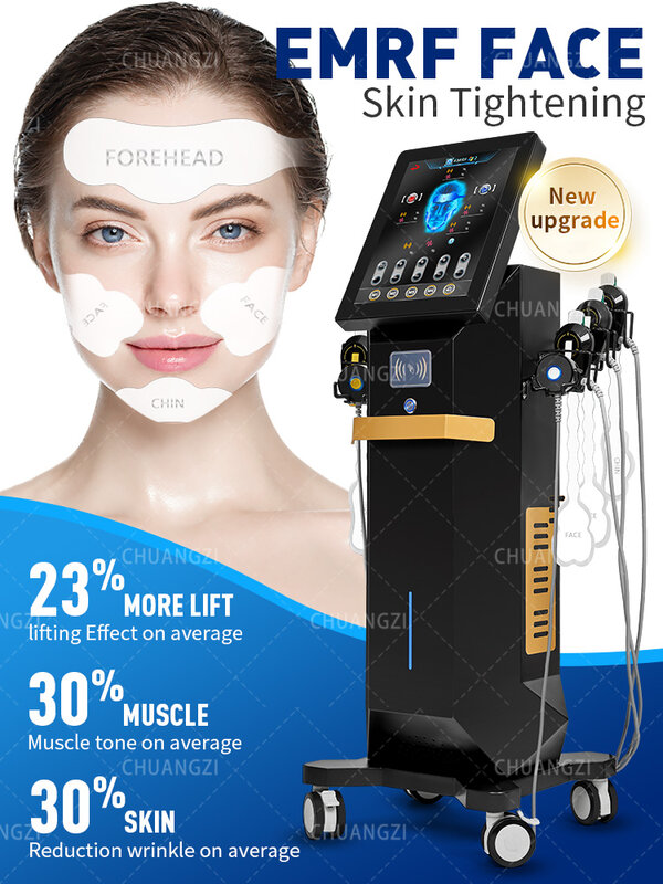 Ems RF Face Lifting Máquina, Eletroestimulação Facial Profissional, PEFACE Sculpt, Face Pads Massageador Dispositivo