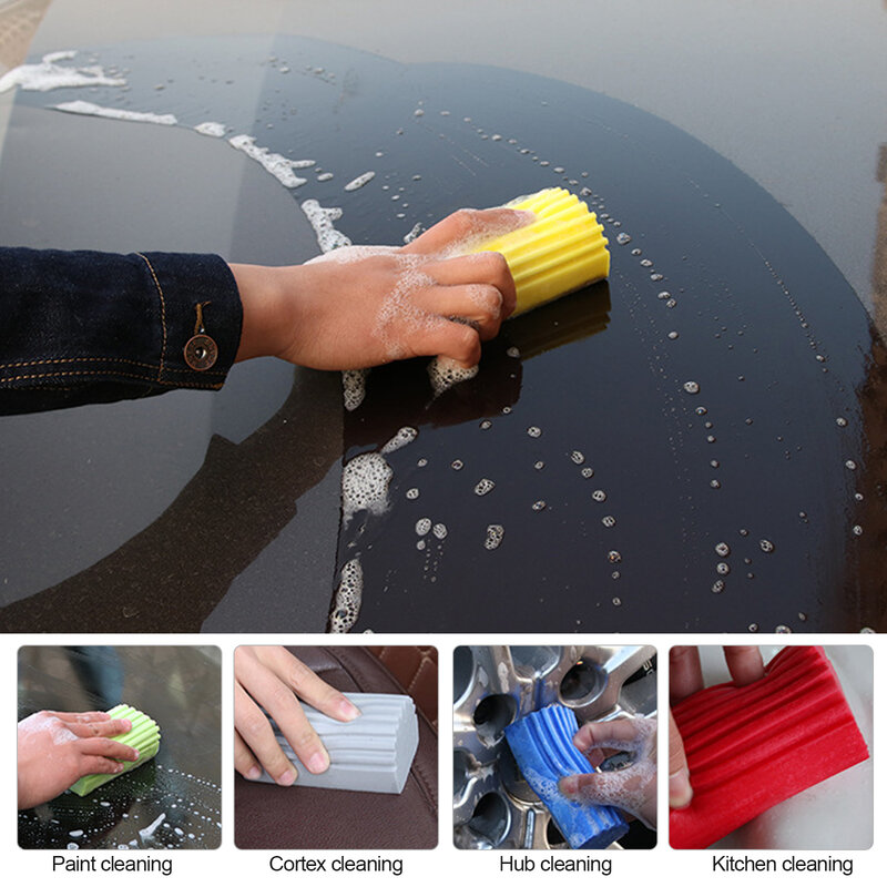 Multifuncional forte absorvente pva esponja carro limpeza doméstica esponja engrossado macio ferramenta de limpeza do carro acessórios