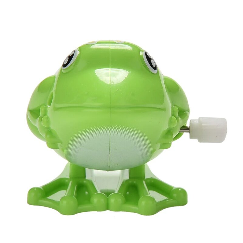 1 Pcs Wind up Frog Cartoon Animal Baby Clockwork Funny Jumping Toys