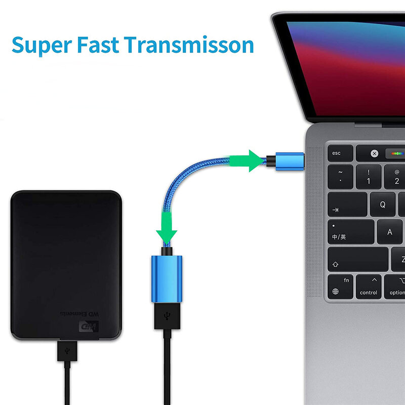 Kabel OTG TYPE-C do USB żeński kabel adaptera do Macbooka Huawei Xiaomi USB Kabel do kabla konwertera danych typu C