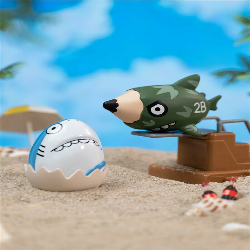 Juguetes de caja ciega de la serie de tallado de tiburón, Linda figura de acción de Anime, modelo de caja misteriosa Kawaii, muñeca de diseñador