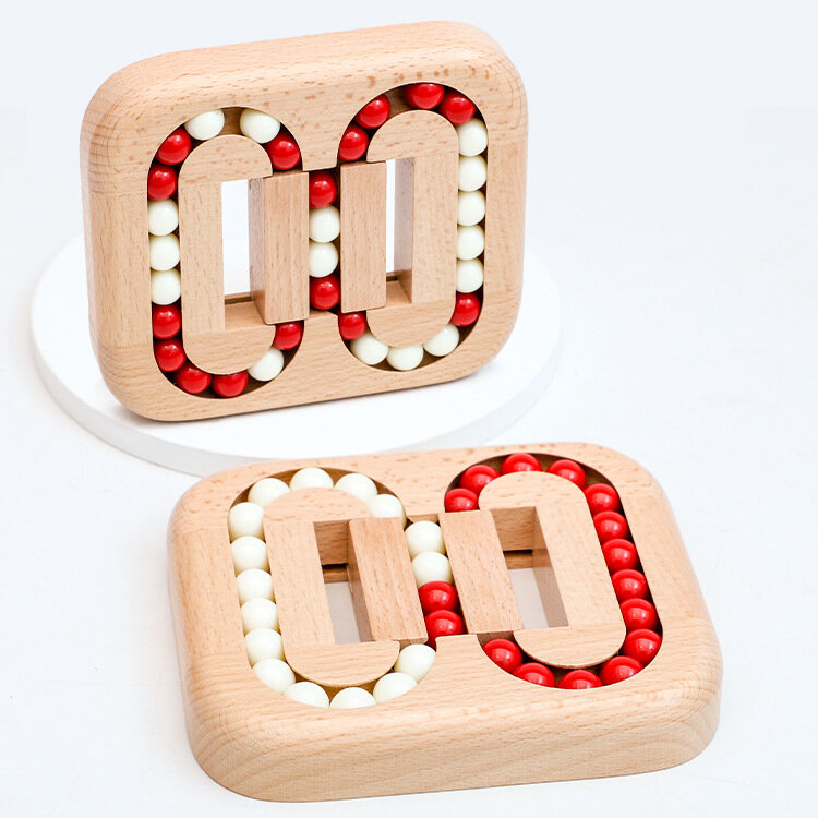 Slide Puzzle bambini in legno foro a sfera piatta meccanismo di blocco Luban per risolvere il Puzzle di giocattoli per la prima educazione di decompressione per adulti