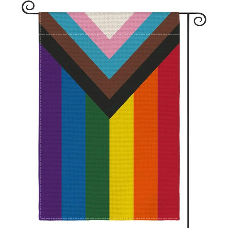 ЛГБТ открытый декоративный флаг, двухсторонний фонарь для заднего двора, газона, патио
