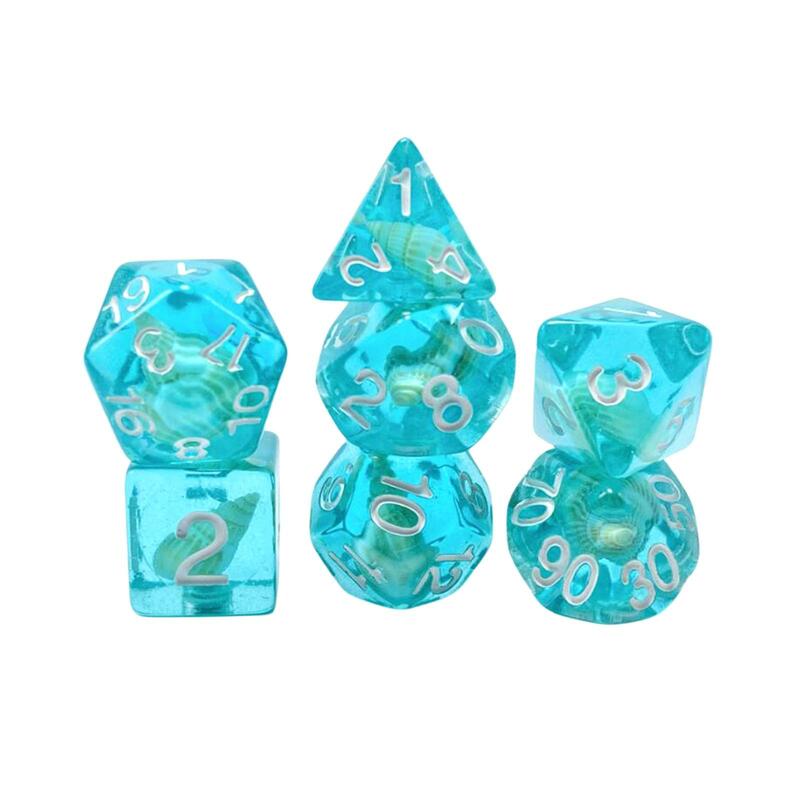7Pcs Polyhedral Dices Playing Dices Game Dices Acrylic Dices for Role Playing Game Table Game Card Game Board Game Card Games
